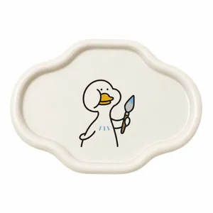 سینی مدل بیضی دفورمه اردک نقاش 