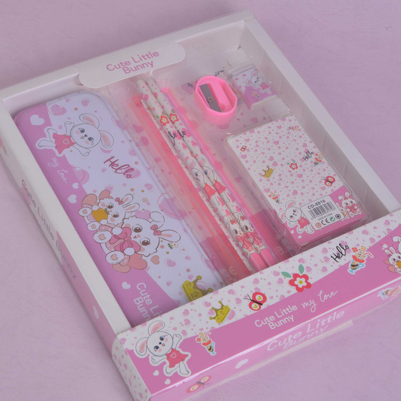 بسته لوازم تحریر مدل خرگوش کد CD-8015 مجموعه 7 عددی