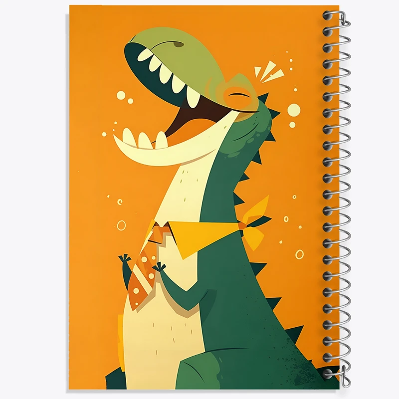 دفتر شطرنجی 50 برگ خندالو طرح دایناسور بامزه کد N4508