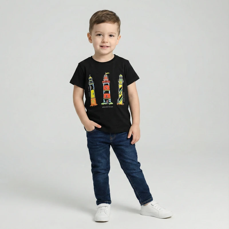 تی‌شرت آستین کوتاه پسرانه وان بای وان مدل تيام