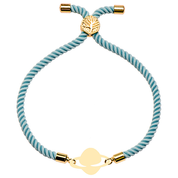 دستبند طلا 18 عیار دخترانه کرابو طرح زحل مدل Krd1811