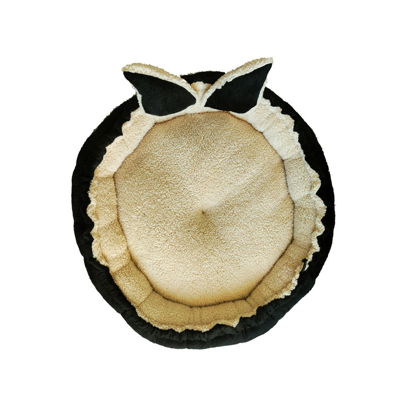 جای خواب سگ و گربه مدل تدی گوش‌ گربه ای به همراه بالشت