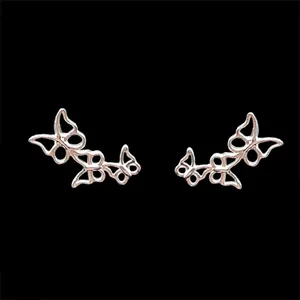 گوشواره نقره زنانه آی ام مدل پروانه butterfly 