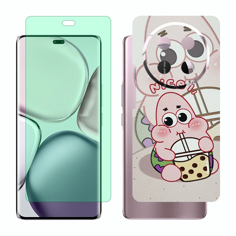 محافظ صفحه نمایش گرین لایت گلس مدل Together مناسب برای گوشی موبایل آنر X9c به همراه برچسب پوششی