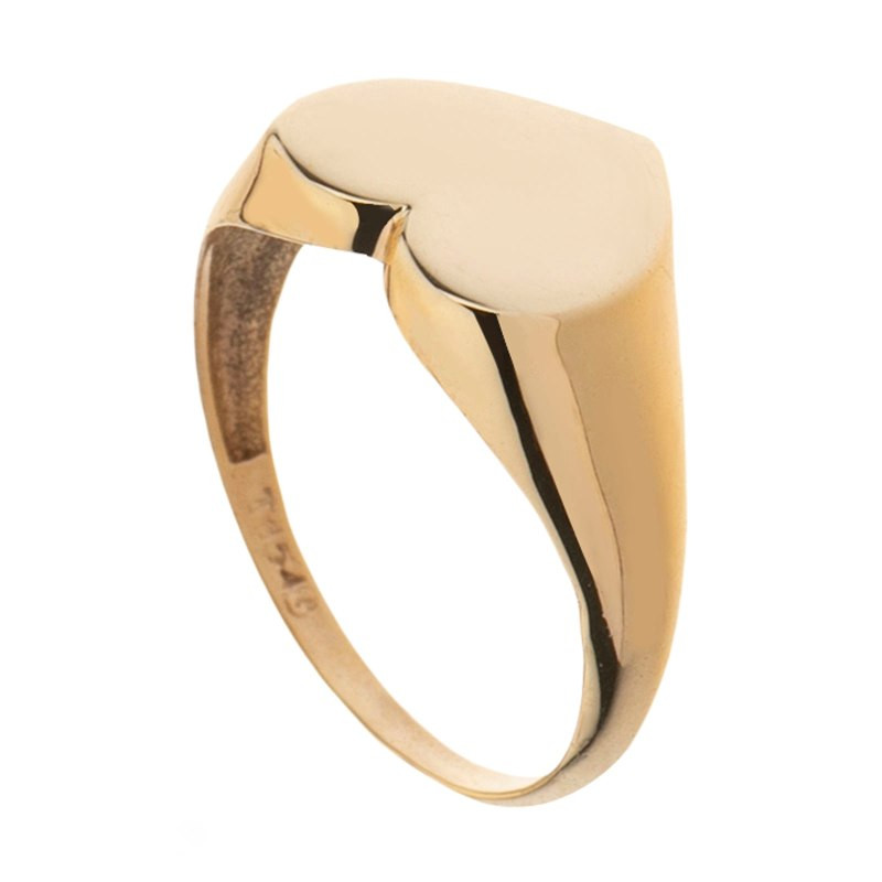 انگشتر طلا 18 عیار زنانه مدل قلب آیینه ای