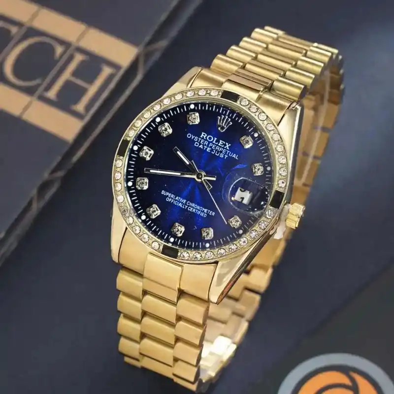 ساعت مچی عقربه‌ای مردانه مدل دورنگین قفل مخفی کد T-B