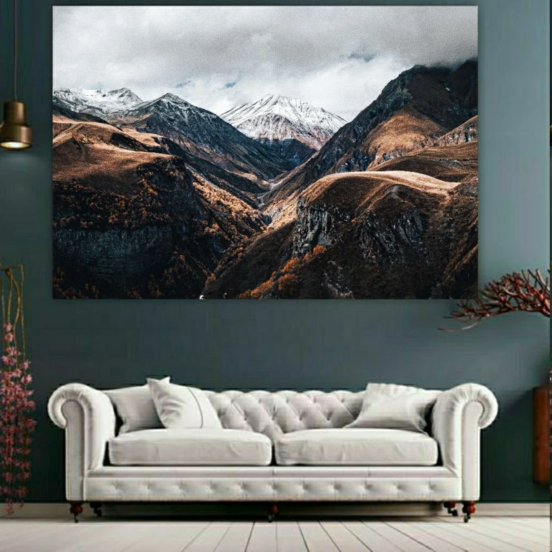 پوستر دیواری طرح طبیعت مدل کوه های برفی کد FP397