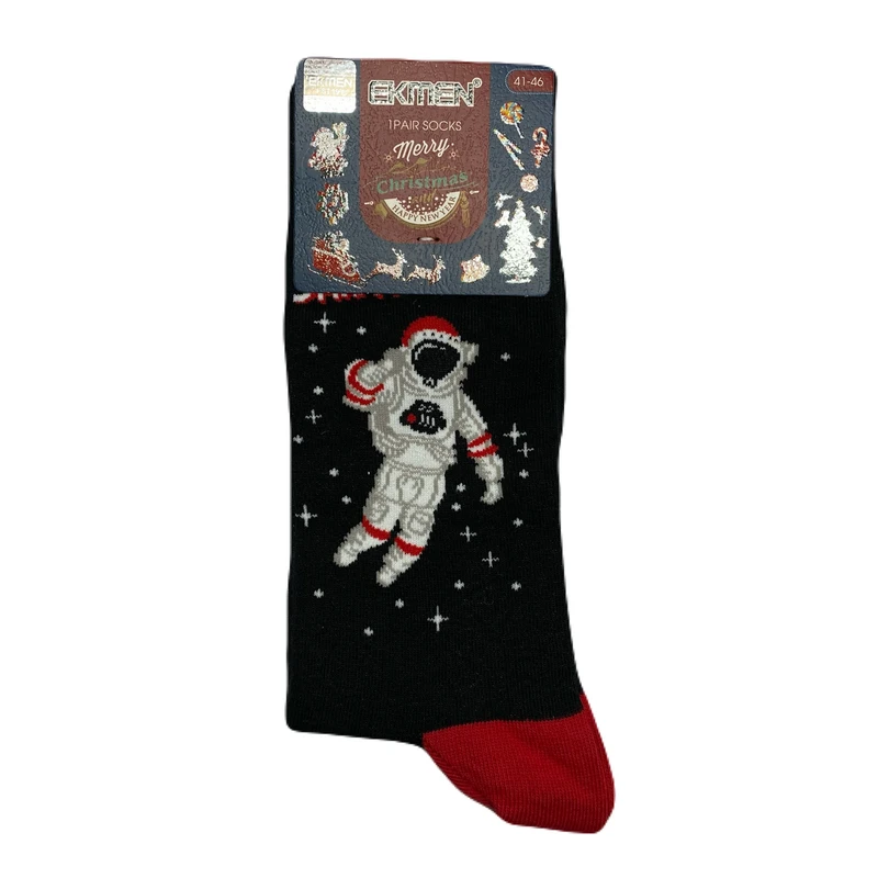 جوراب ساق بلند مردانه اکمن ترک مدل کریسمس