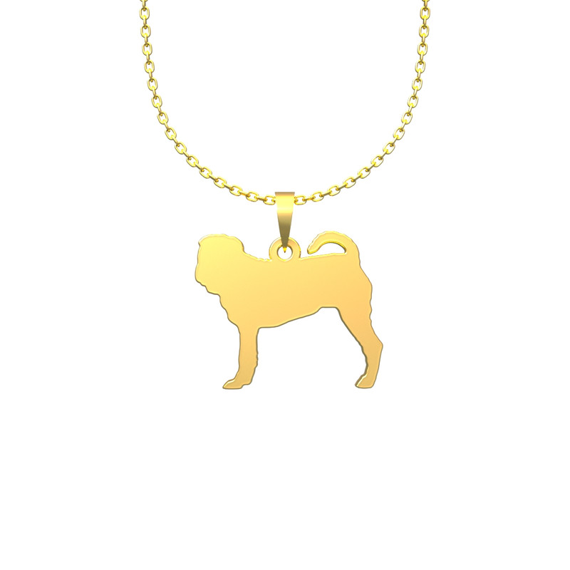 گردنبند طلا 18 عیار زنانه مدوپد مدل سگ کد J2-1-1138