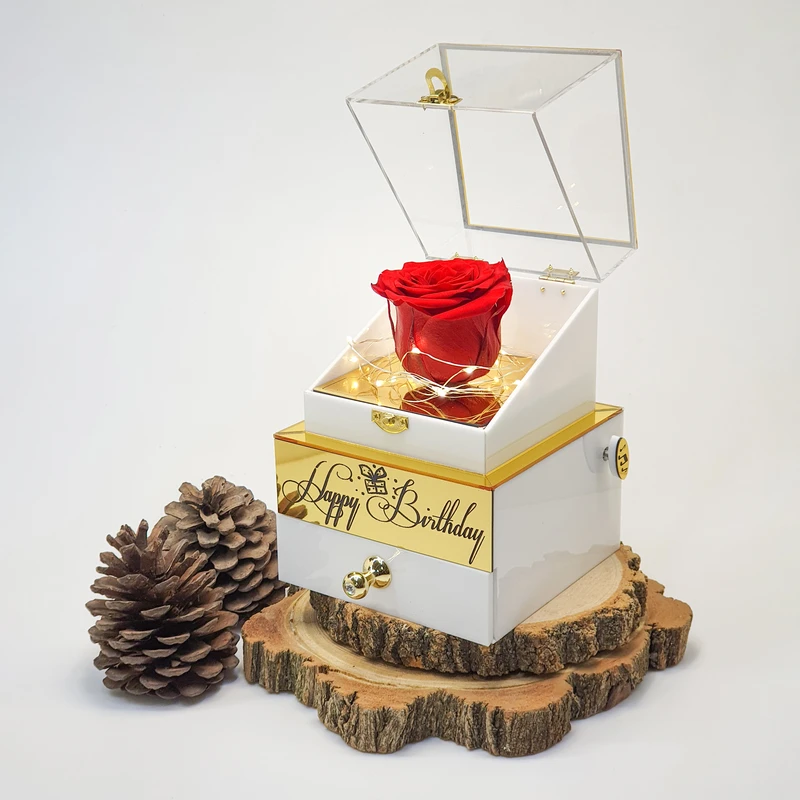 عکس شماره 6 : جعبه موزیکال مدل رزجاودان طرح happy birthday