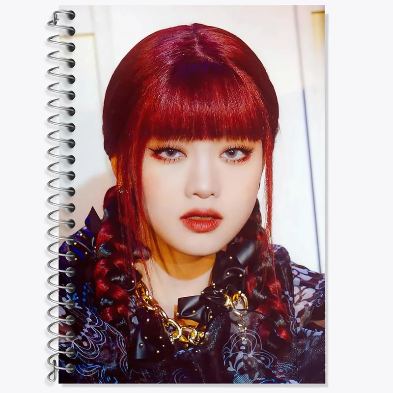 دفتر زبان 50 برگ خندالو مدل سه خط طرح مینی گروه جی آیدل GIdle کد 19540