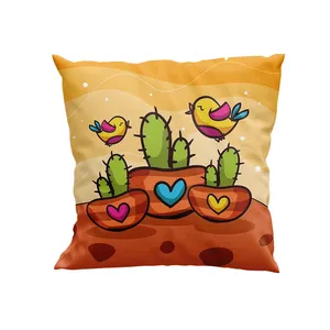 کوسن کودک پاد آفرین مدل کاکتوس و پرنده کد DKK1227