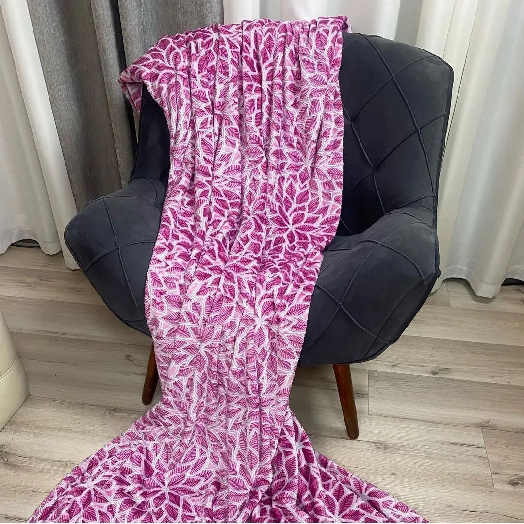 پتو مسافرتی مدل ژله ای طرح برگ سایز 150x220 سانتی متر