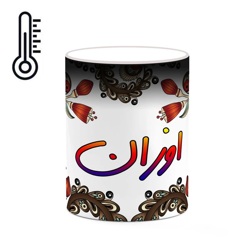 ماگ حرارتی کاکتی مدل اسم اوزان طرح سنتی گل و بته کد mgh43941