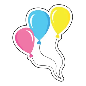 استیکر لپ تاپ طرح بادکنک کد 2342