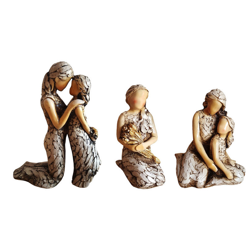 مجسمه مدل عشق مادر و فرزند مجموعه 3 عددی