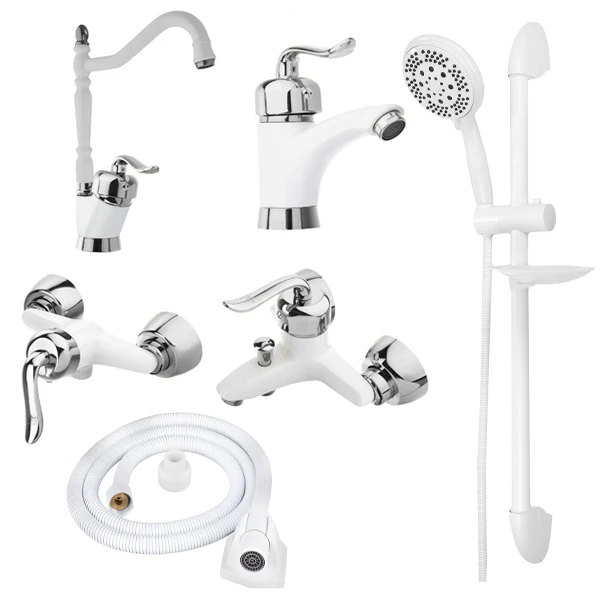 ست شیرالات شیرآلات بهداشتی و ساختمانی توفیق مدل قجری مجموعه 6 عددی