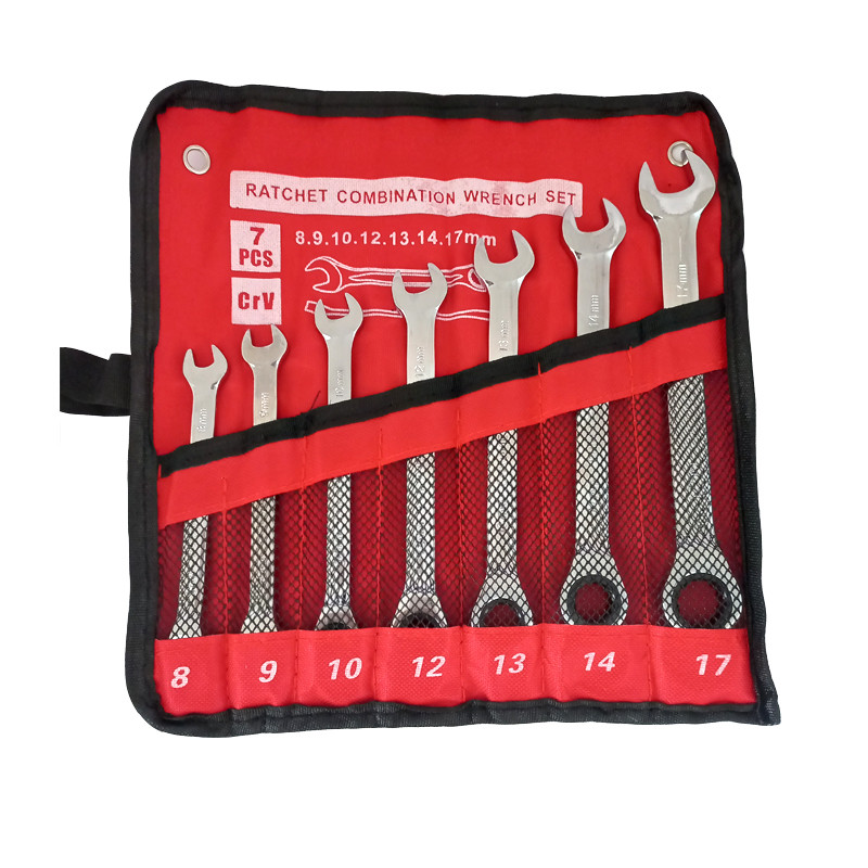 آچار یکسر تخت و یکسر جغجغه ای مدل 7PCS مجموعه 7 عددی