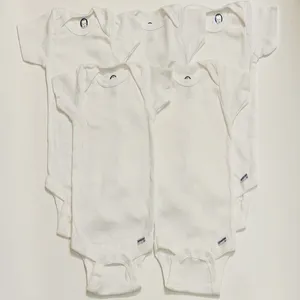 بادی آستین کوتاه نوزادی گربر مدل 3653G بسته 5 عددی