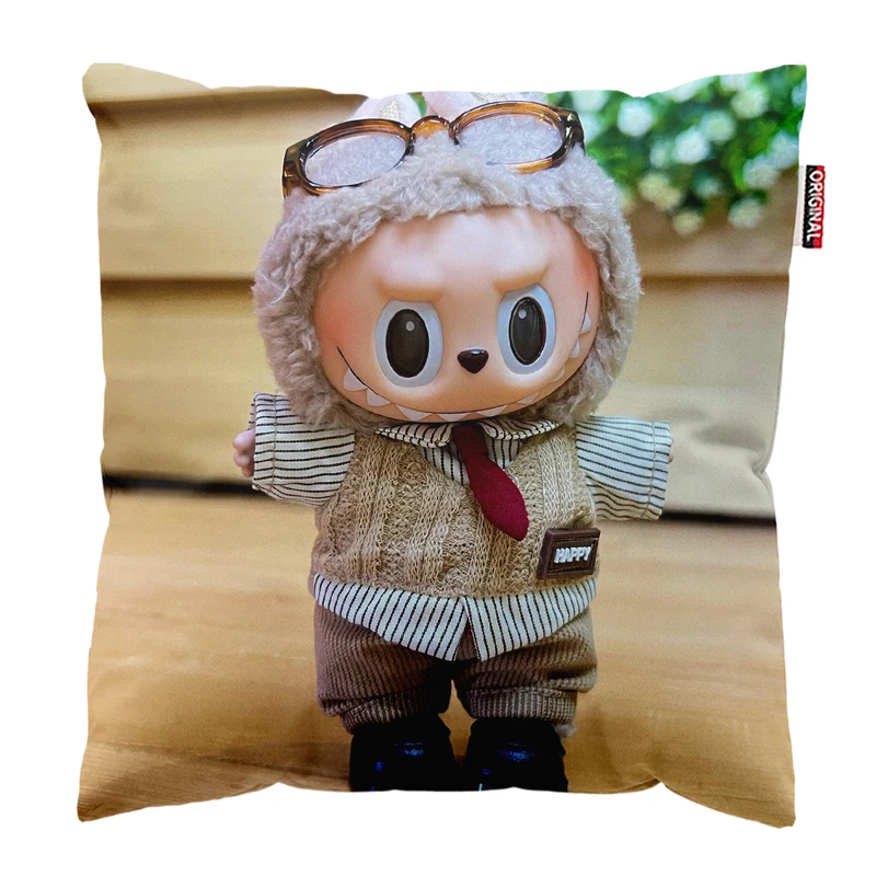 کوسن پاد آفرین مدل عروسک لبوبو کد PK301901 سایز 30*30 سانتی متر