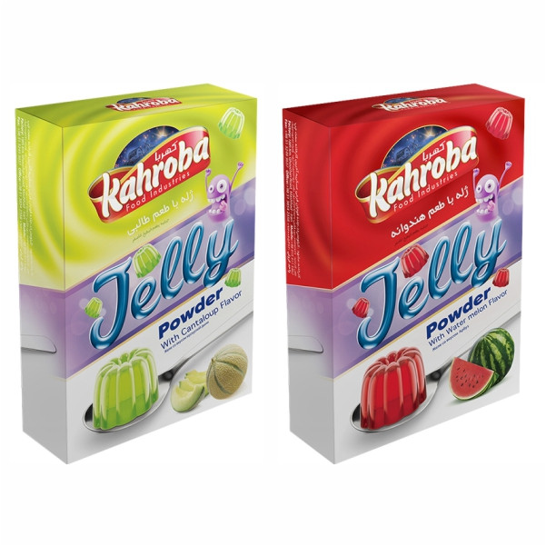 پودر ژله طالبی و هندوانه کهربا - 100 گرم مجموعه 2 عددی