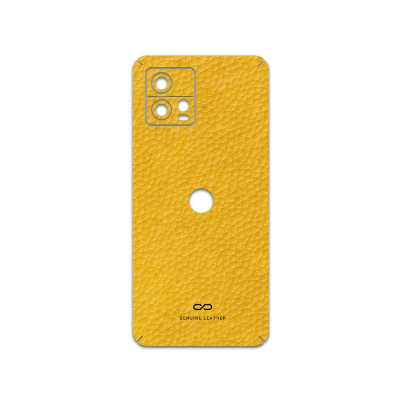 برچسب پوششی ماهوت مدل Mustard-Leather مناسب برای گوشی موبایل موتورولا Moto G72