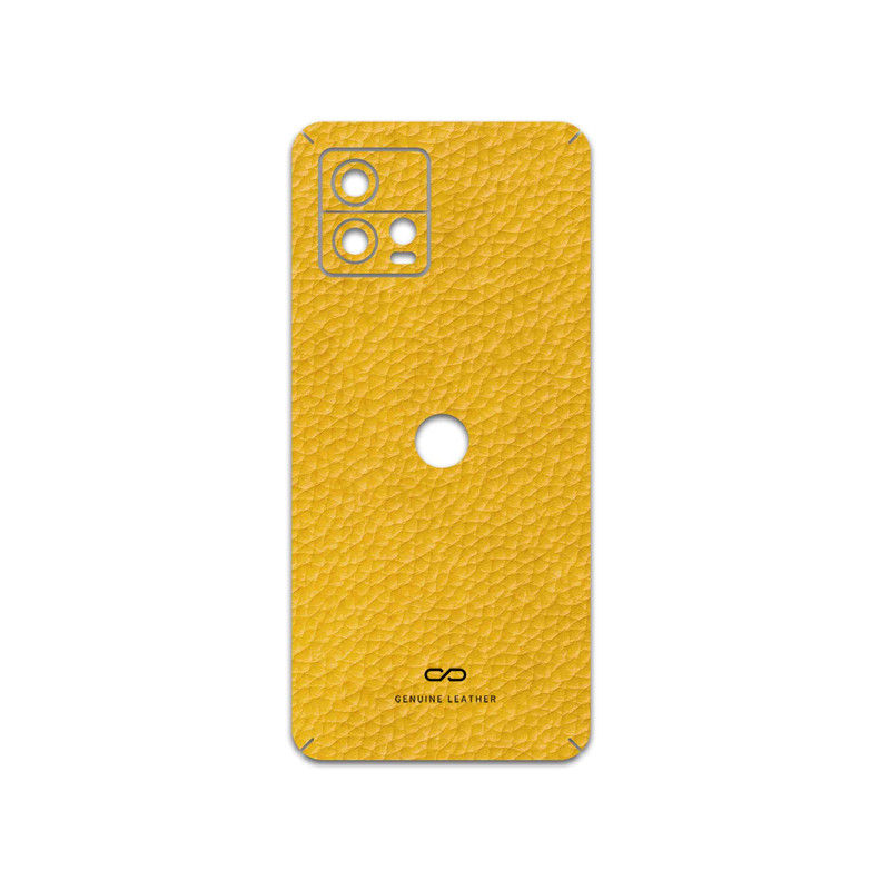 برچسب پوششی ماهوت مدل Mustard-Leather مناسب برای گوشی موبایل موتورولا Moto G72