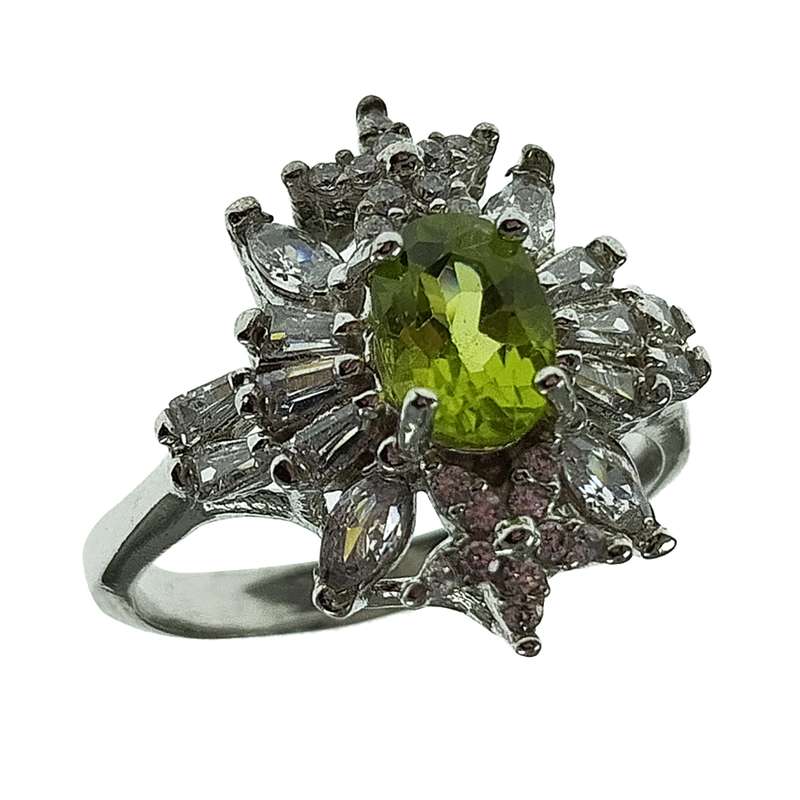 انگشتر نقره زنانه سلین کالا مدل زبرجد کد 22 انگشتر نقره زنانه سلین کالا مدل زبرجد کد 22