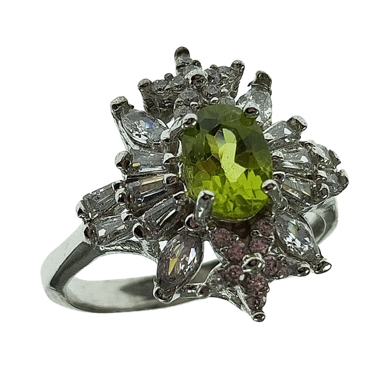 انگشتر نقره زنانه سلین کالا مدل زبرجد کد 22 انگشتر نقره زنانه سلین کالا مدل زبرجد کد 22