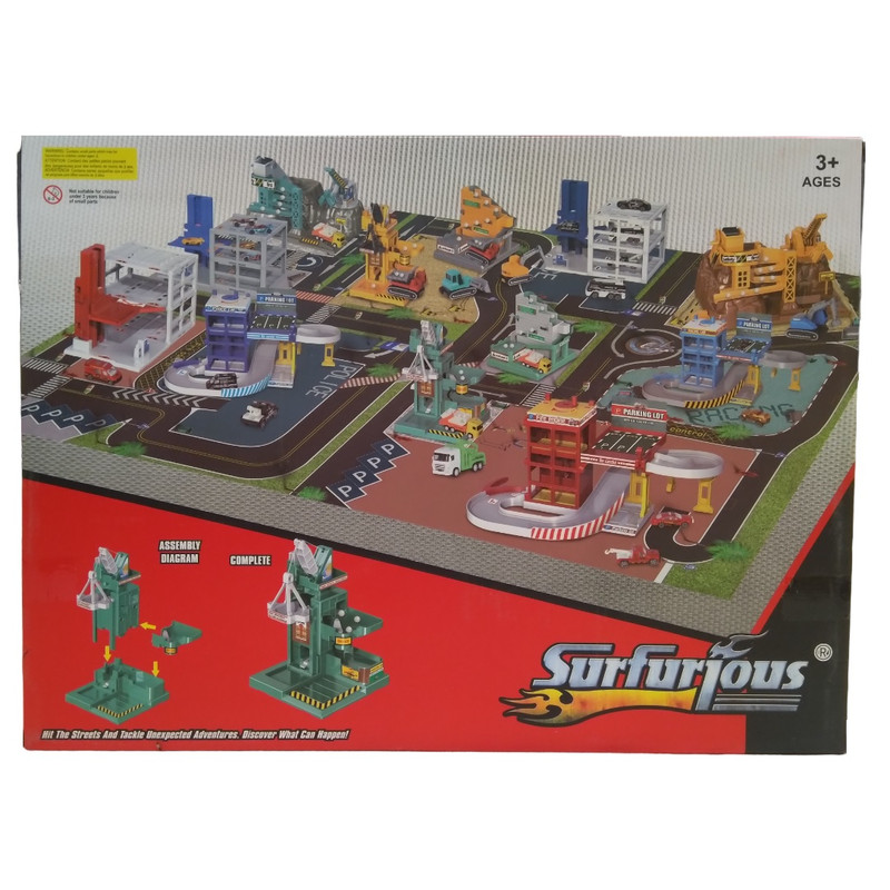 کیت ماشین بازی مدل کامیون و برج مصالح ساختمانی