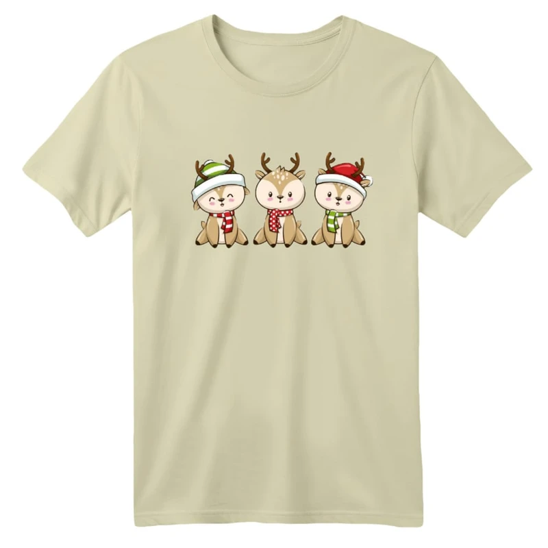 تی شرت آستین کوتاه بچگانه مدل گوزن کریسمس کد 14