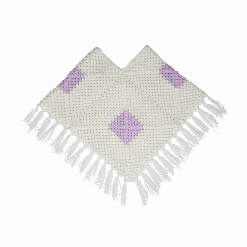 شنل بافتنی دخترانه کد 011