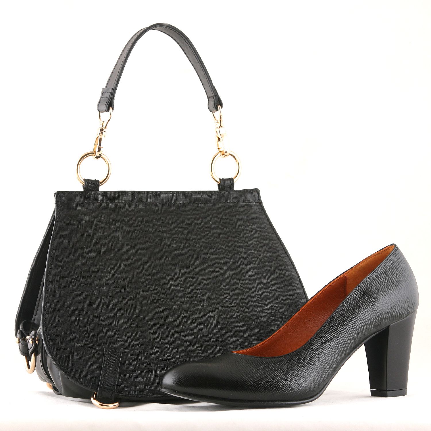 ست کیف و کفش زنانه چرم یلسان مدل مارال کد ANA-HRM-901-msk -  - 1