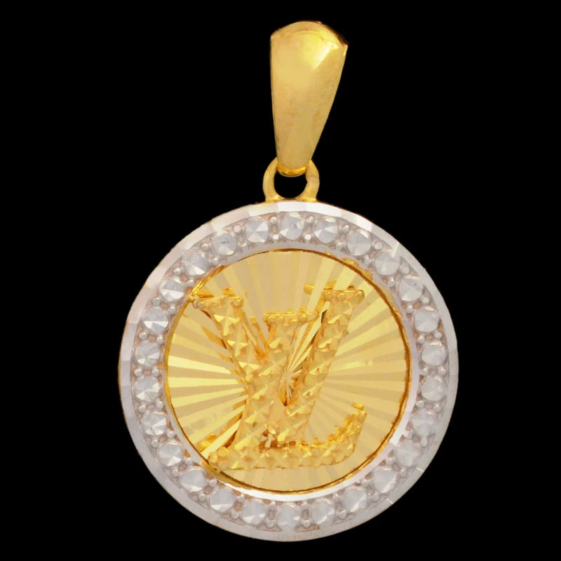 آویز گردنبند طلا 18 عیار زنانه طلای مستجابی طرح لویی ویتون مدل آوا کد 113