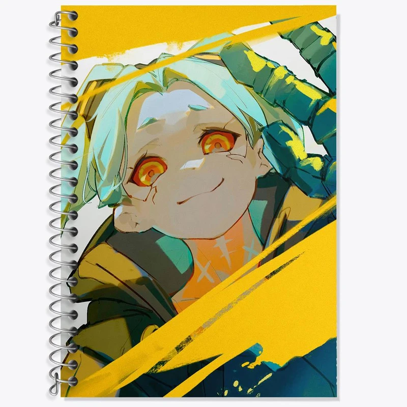 دفتر لغت 50 برگ خندالو مدل ربکا انیمه سایبر پانک Cyberpunk کد 22449