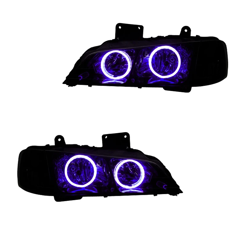 چراغ جلو خودرو گروه پژوهش صنعت مدرن مدل 3D-Ring-B-Purp مناسب برای پژو پارس بسته دو عددی