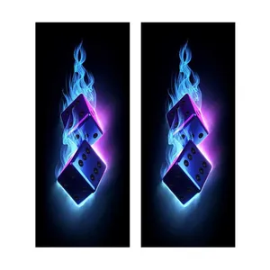 برچسب ستون خودرو طرح منچ کد BS087 بسته دو عددی