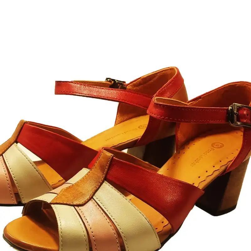 صندل زنانه مدل چرم طبیعی کد 598.1