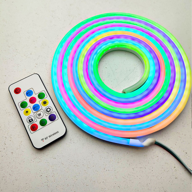 ریسه نئون فلکسی مدل IC-12V-RGB طول 3 متر