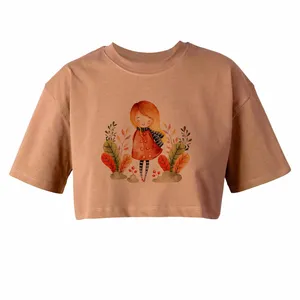 کراپ‌تاپ آستین کوتاه زنانه مدل پاییز کد L340 K