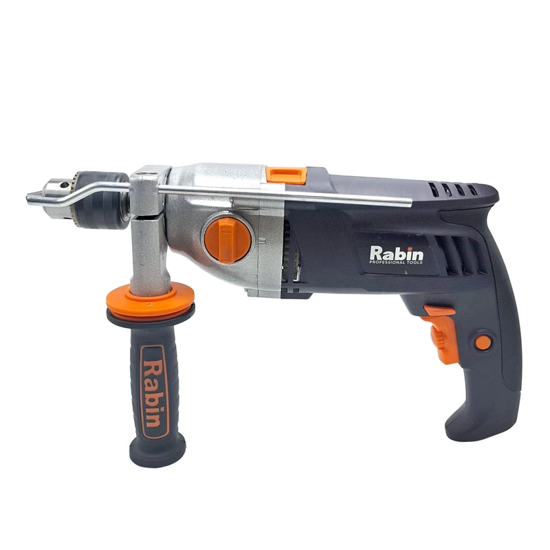 دریل چکشی گیربکسی سه نظام 13 میلی متری 1050 وات صنعتی رابین مدل R1007