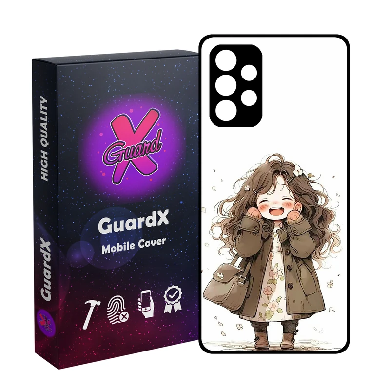 کاور گارد ایکس طرح دختر مدل Glass10719 مناسب برای گوشی موبایل سامسونگ Galaxy A52/A52S