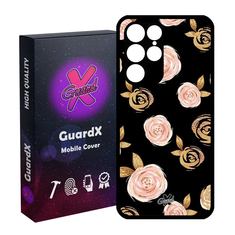 کاور گارد ایکس طرح Flower مدل Glass10105 مناسب برای گوشی موبایل سامسونگ Galaxy S22 Ultra