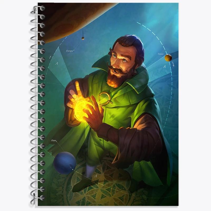 دفتر زبان 50 برگ خندالو مدل دو خط طرح یوهانس کپلر کد F160