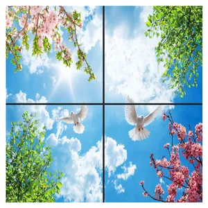 تایل سقفی آسمان مجازی طرح پرواز کد 0800 سایز 60x60 سانتی متر مجموعه 4 عددی