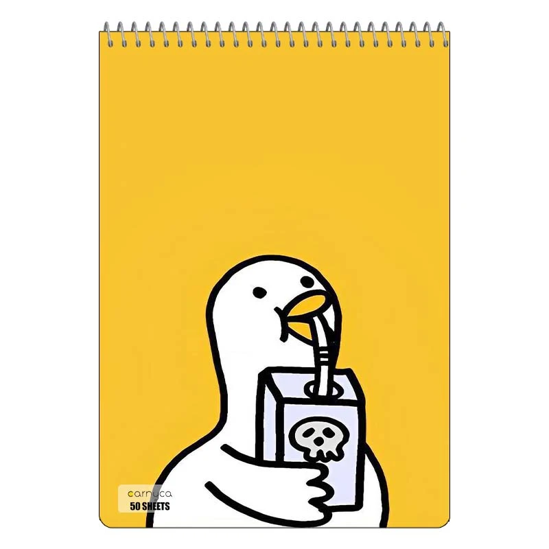 دفتر نقاشی 50 برگ سیمی کارنیکا طرح اردک کیوت Cute Duck کد 15506