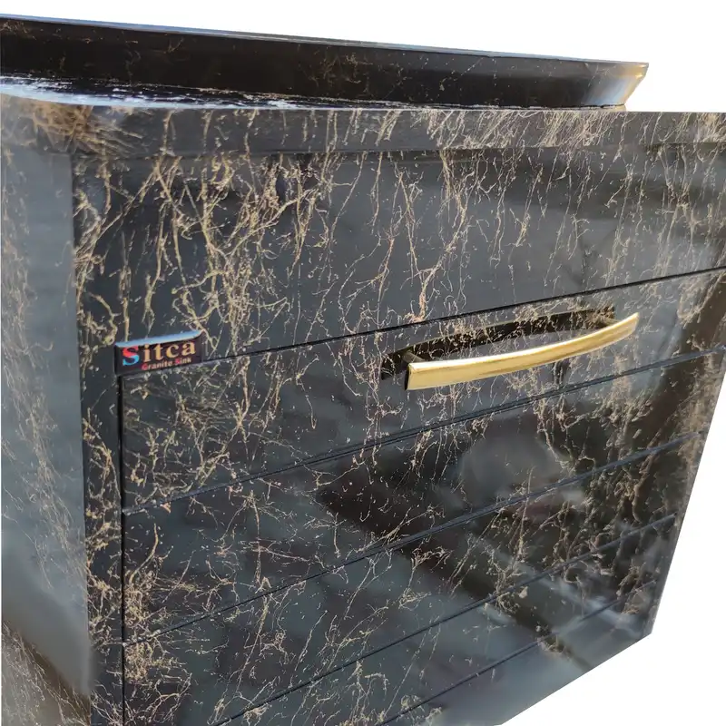 ست کابینت و روشویی سیتکا مدل TR003 به همراه آینه و باکس