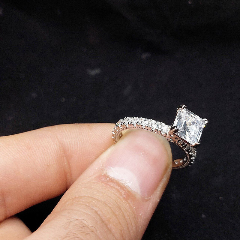 انگشتر نقره زنانه جی تی ای مدل تک داش انگشتر نقره زنانه جی تی ای مدل تک داش