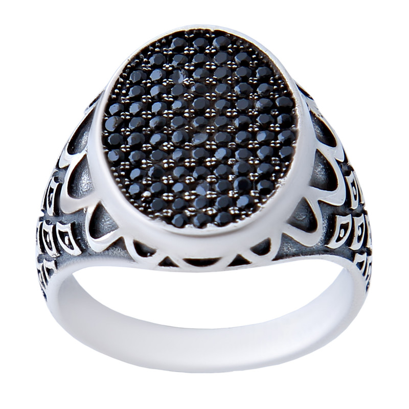 انگشتر نقره مردانه بازرگانی میلادی کد AM_812