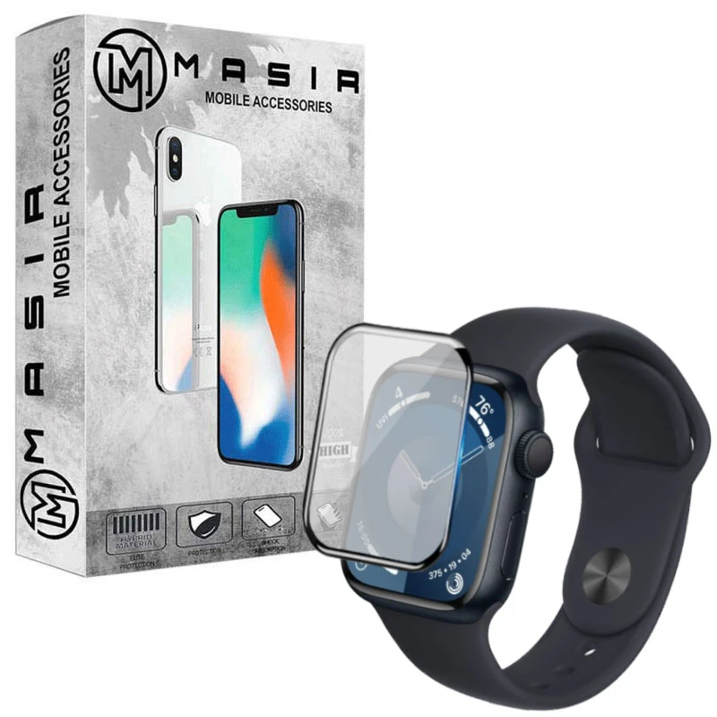 بند مسیر مدل Silicon Strap Pmma مناسب برای اپل واچ سری SE 2022 سایز 40 میلی متری به همراه محافظ صفحه نمایش